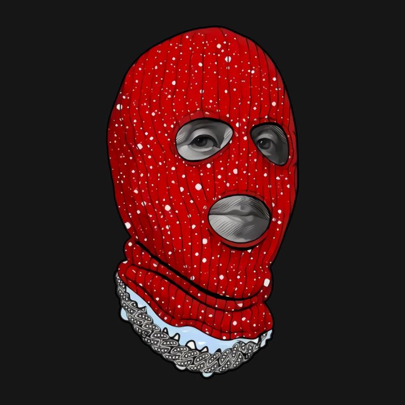 Rotes Skimützenporträt Herren Langarm T-Shirt