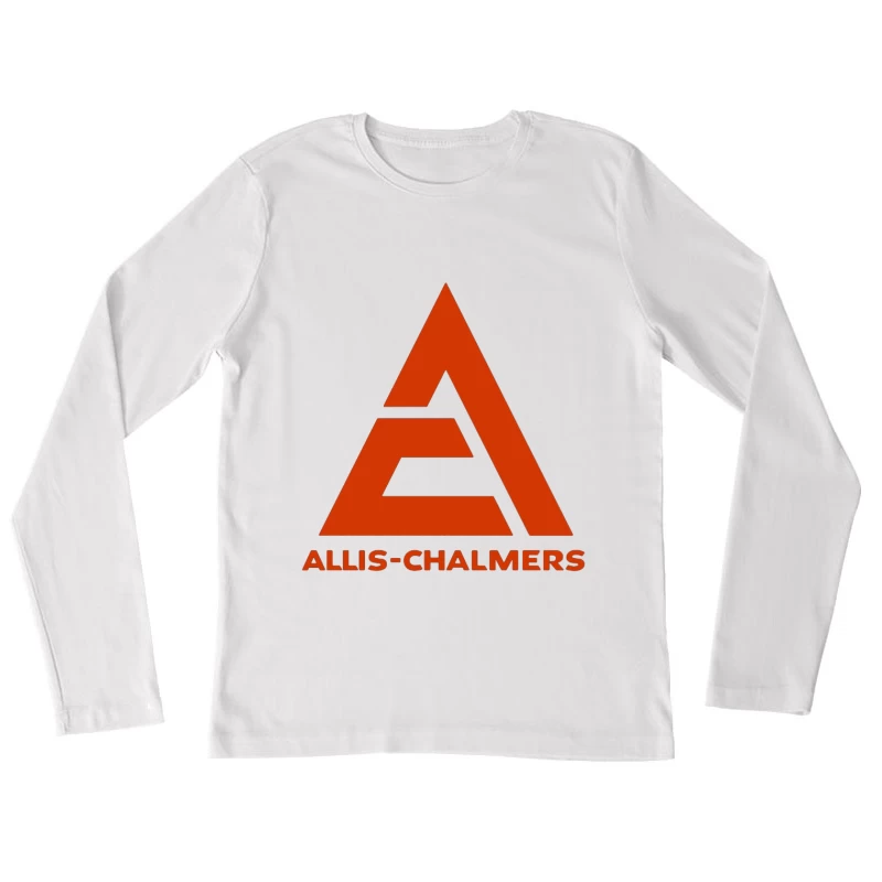 Vintage Allis-Chalmers Industrial Company Logo with Red Triangle Design Female Long Sleeve T-Shirt