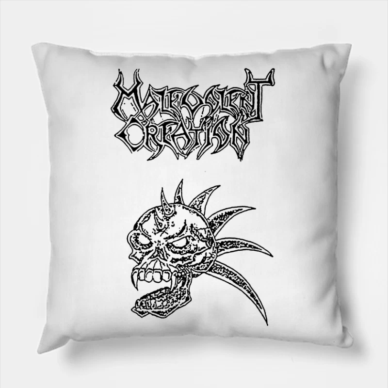 Malevolent Creation Demo 1990 Throw Pillow