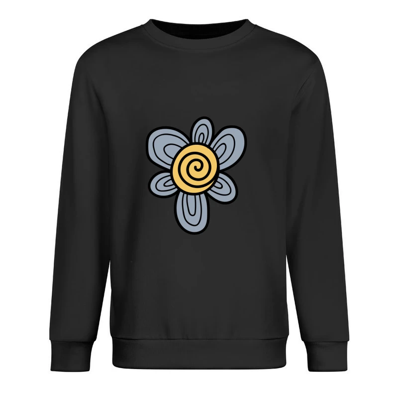 Fleur abstraite avec centre en spirale Homme Sweat-shirt à enfiler
