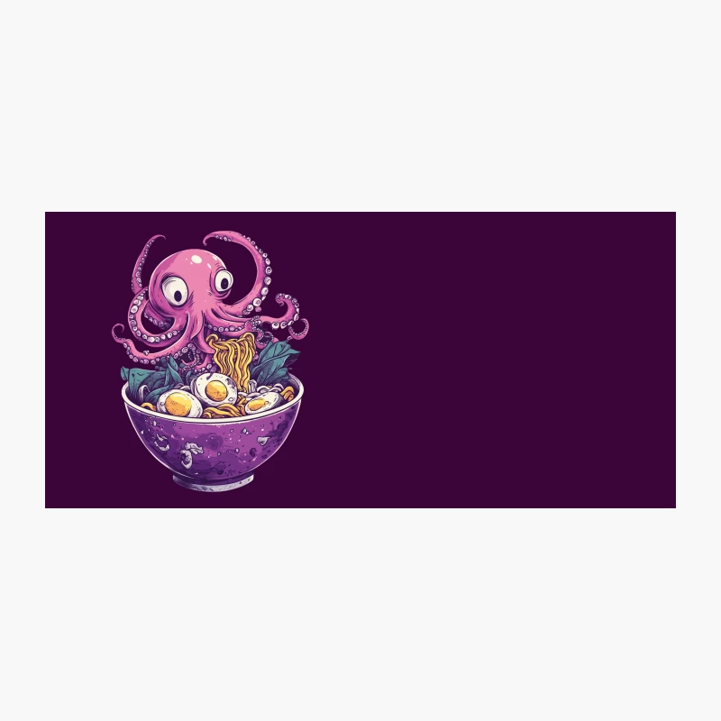 Whimsical Octopus Ramen: A Surreal Food Art Illustration Coffee Mug