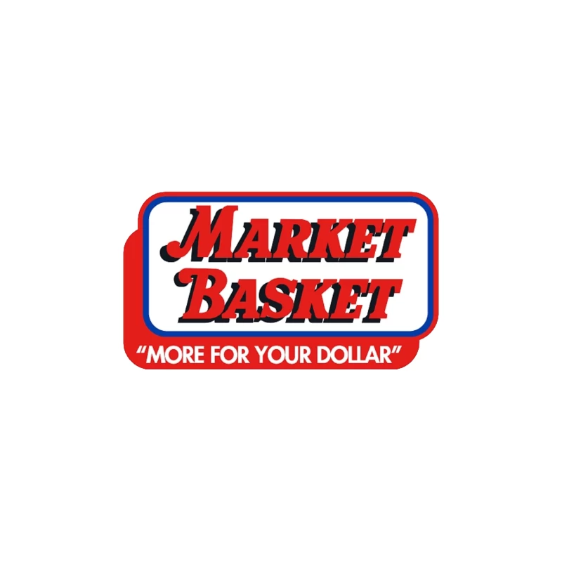 Vintage Market Basket Supermarket Logo with Slogan "More For Your Dollar" Coffee Mug