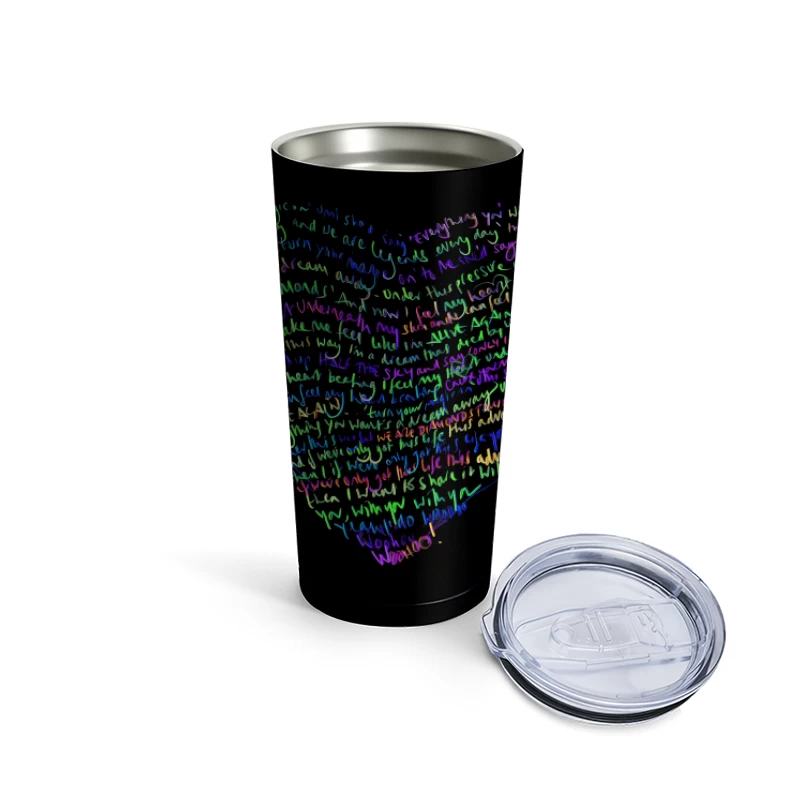 Coldplay Lyrics Art Travel Mug