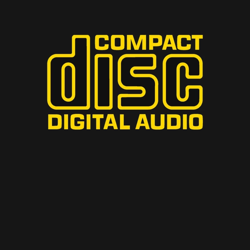 Vintage Compact Disc Digital Audio Yellow Logo Design Male Long Sleeve T-Shirt