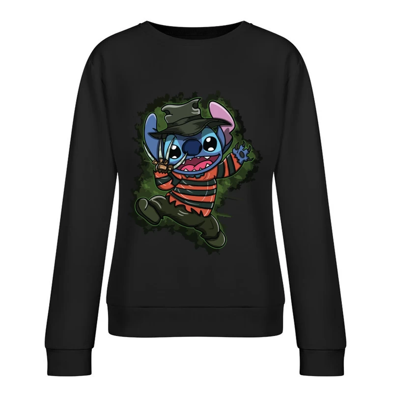 Cartoon Horror Parody Character Female Pullover Sweatshirt