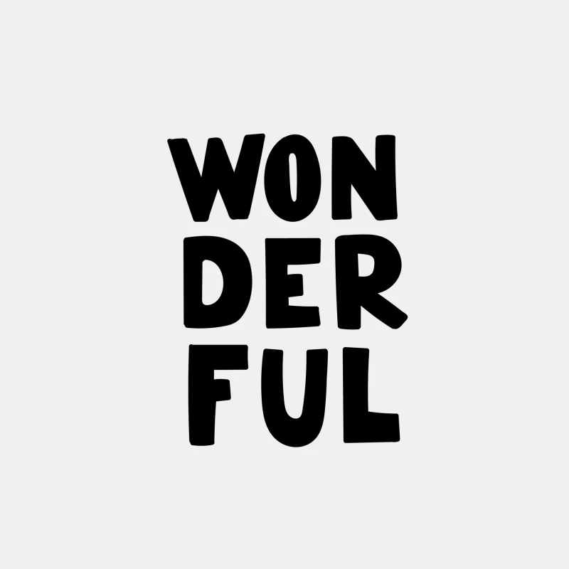 Design typographique 'Wonderful' noir Homme Débardeur