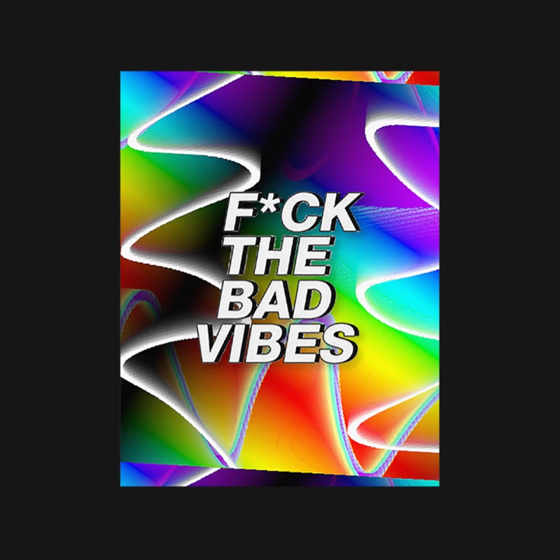 Fck The Bad Vibes  Positivity Statement  Graphic Design Mouse Pad