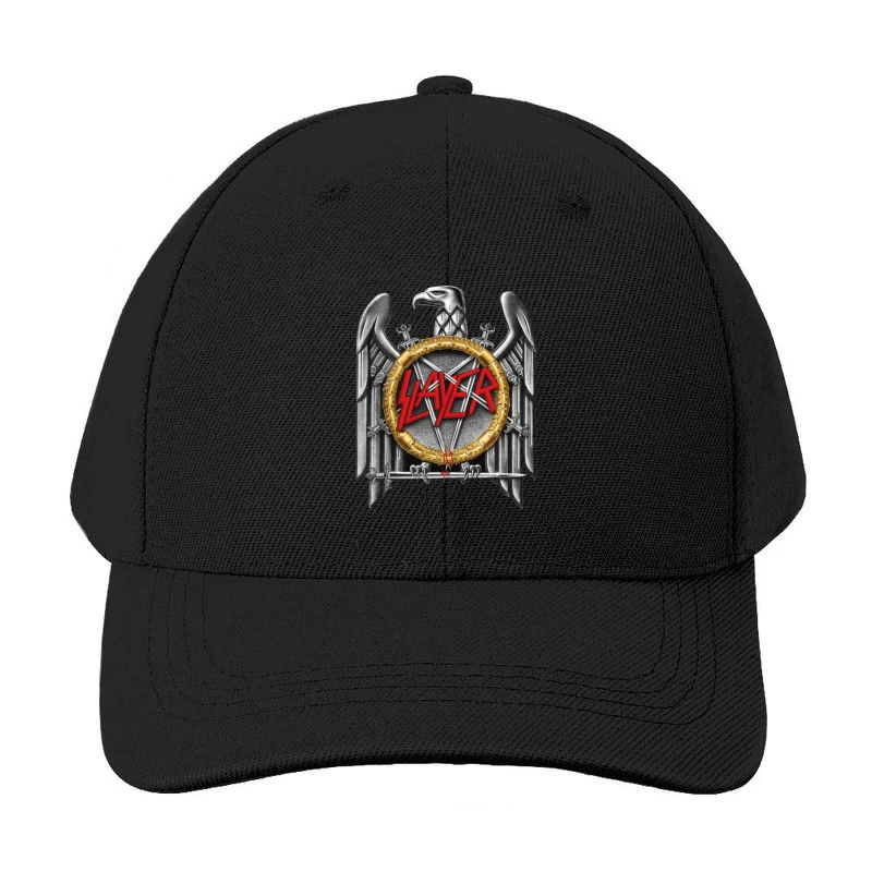 Slayer Metal Band Eagle Emblem with Crossed Swords Baseball Cap