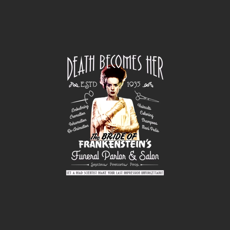 The Bride of Frankenstein Funeral Parlor and Salon Baseball Cap