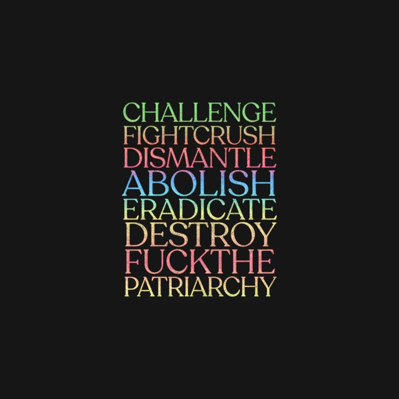 Destroy The Patriarchy! Faded Rainbow Style Desk Mat