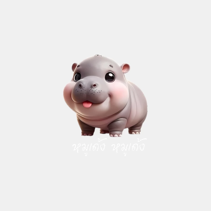 Adorable bébé hippopotame en dessin animé Homme Débardeur