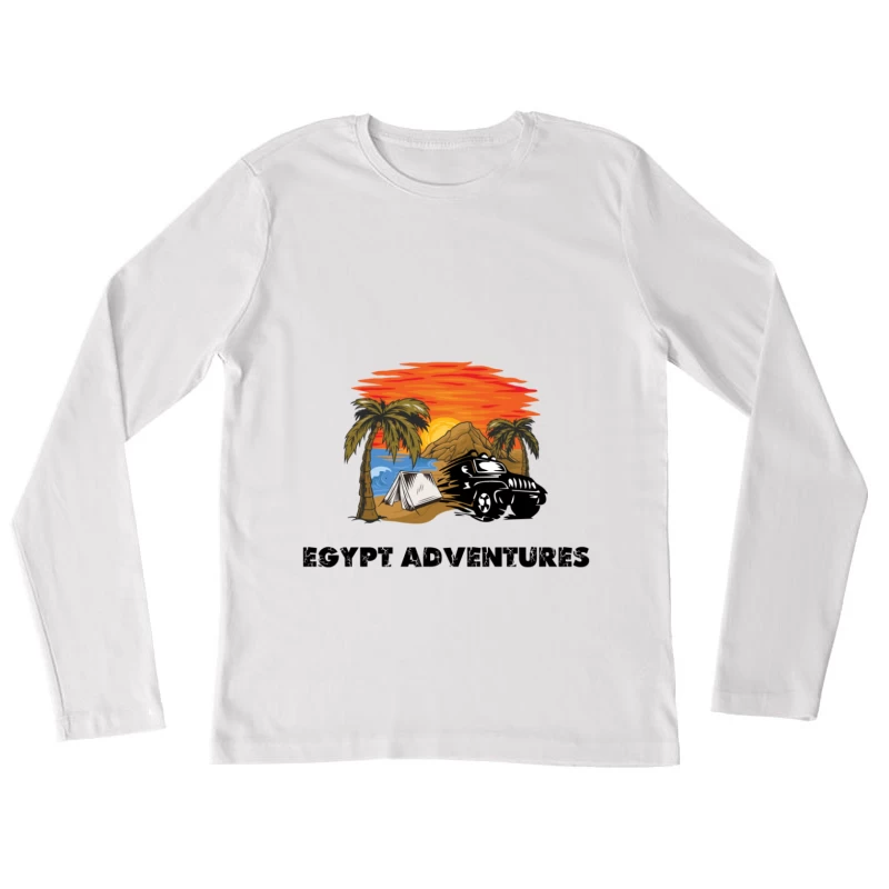 Ägypten-Abenteuer bei Sonnenuntergang Damen Langarm T-Shirt