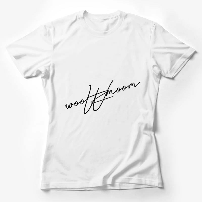 Wolkenmond-Design mit Schriftzug Damen T-Shirt