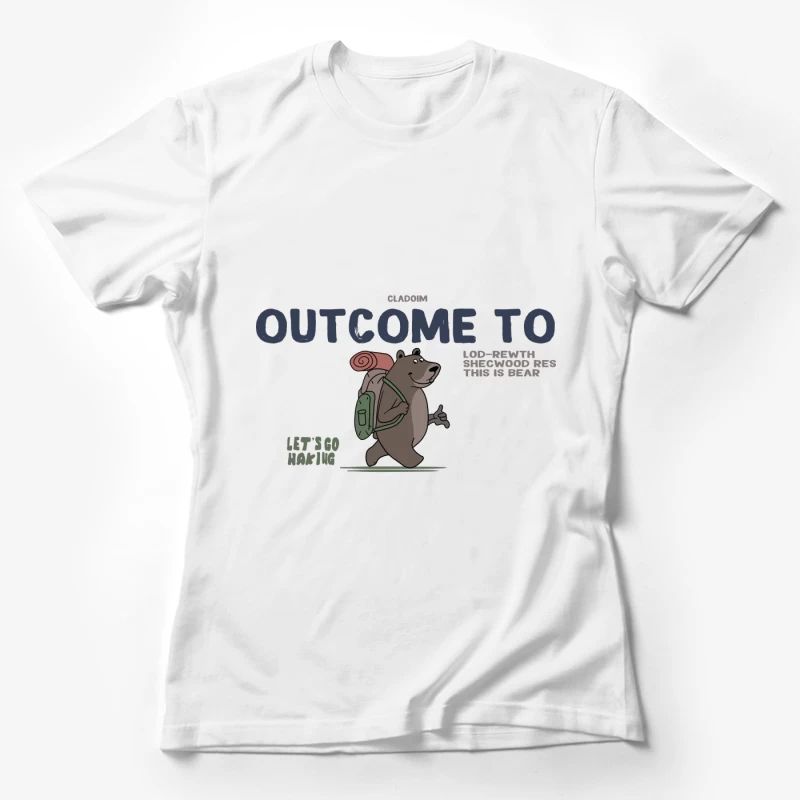 Bär beim Wandern im Wald Damen T-Shirt