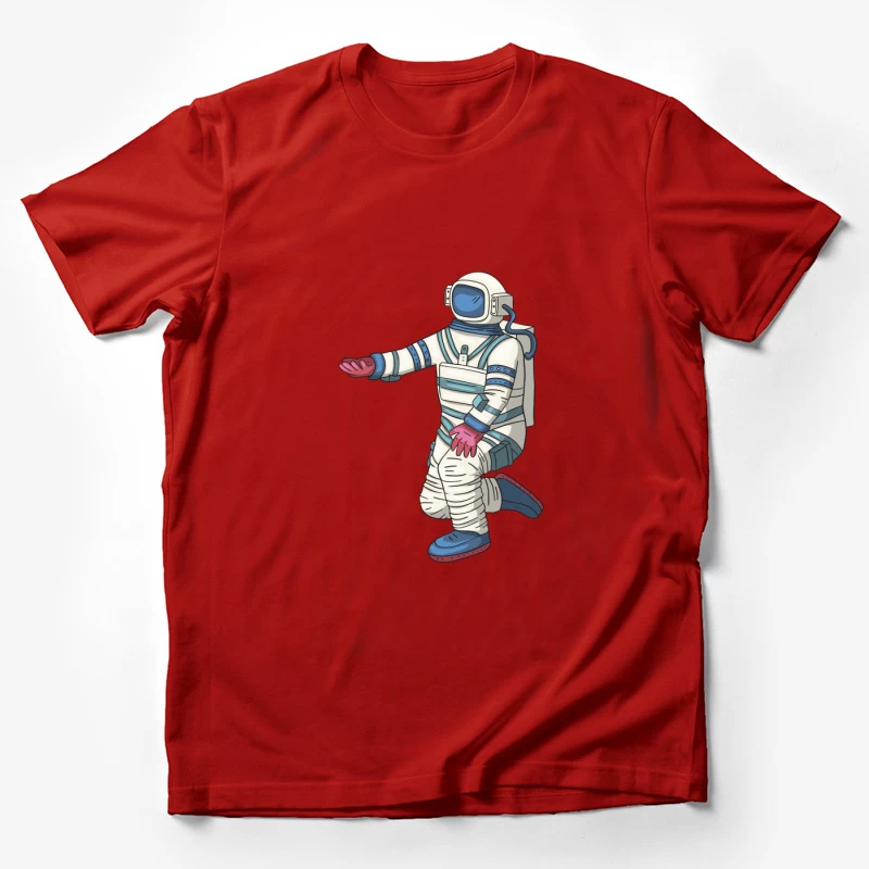 Astronaut im Weltraumanzug kniet Herren T-Shirt