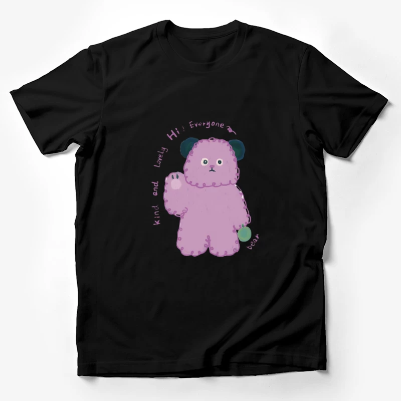 Ours violet amical avec pomme Homme T-Shirt