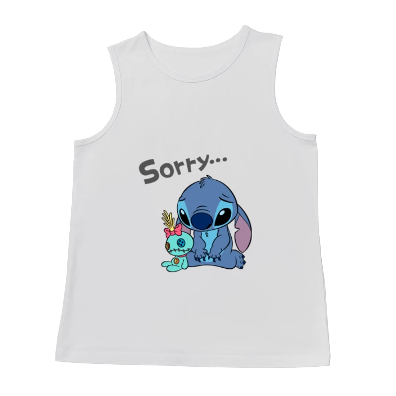 Entschuldigung mit Blauem Alien und Puppe Herren Tanktops