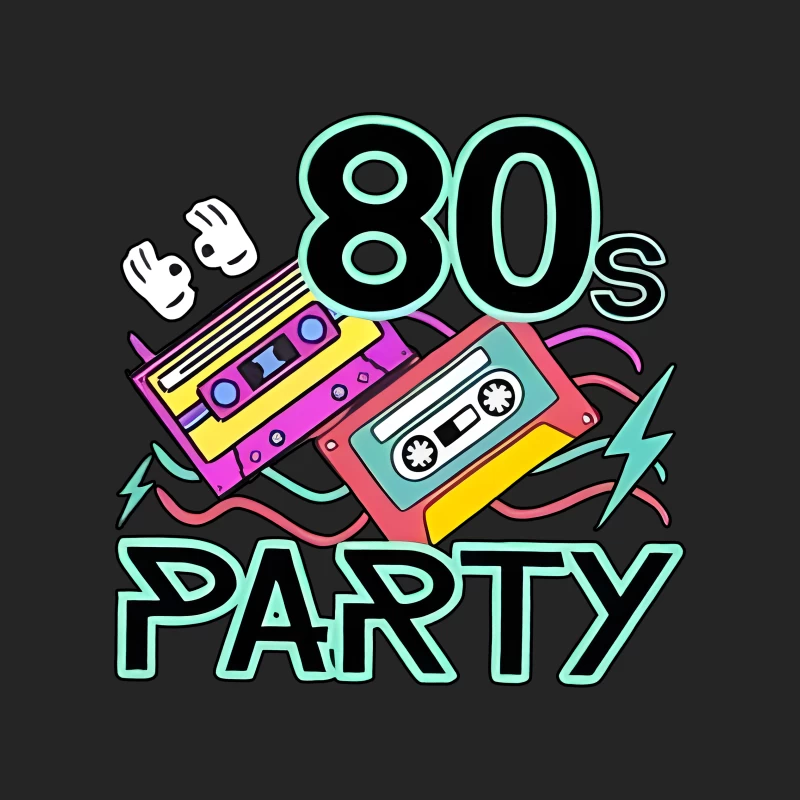 80er Jahre Party mit Kassetten Herren Pullover Sweatshirt