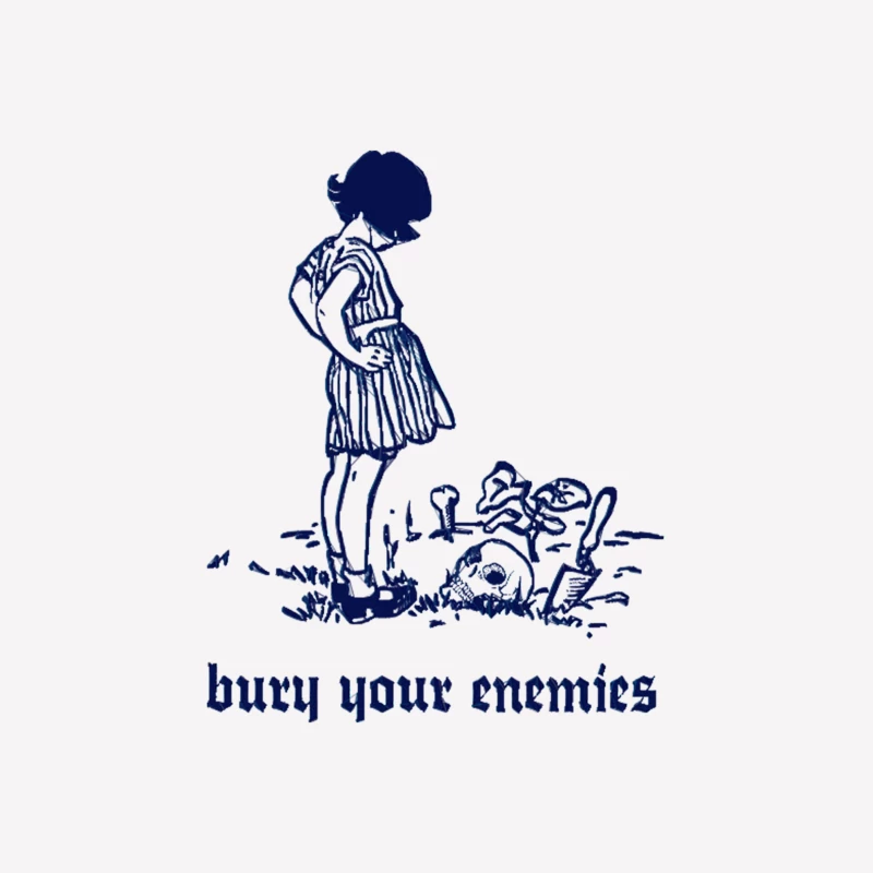 Bury Your Enemies - Humorous Twee Vintage Illustration Male T-Shirt