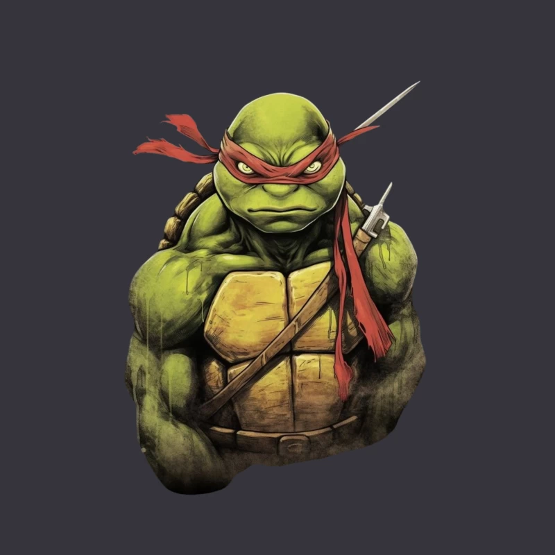 Cool Cartoon Ninja Turtle Character Throw Pillow