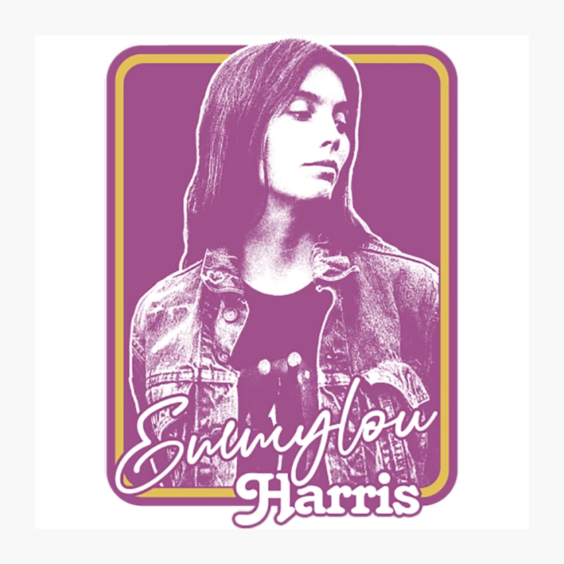 Emmylou Harris  Outlaw Country Retro Fan Design Pin