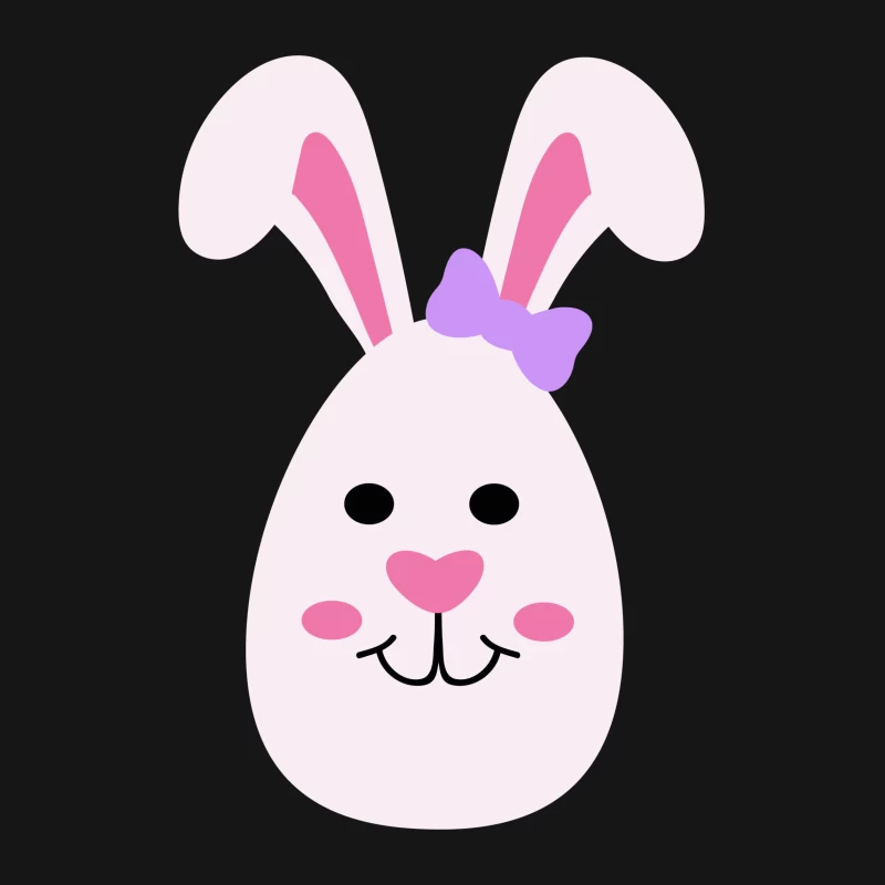 Visage de lapin mignon avec nœud Femme T-Shirt
