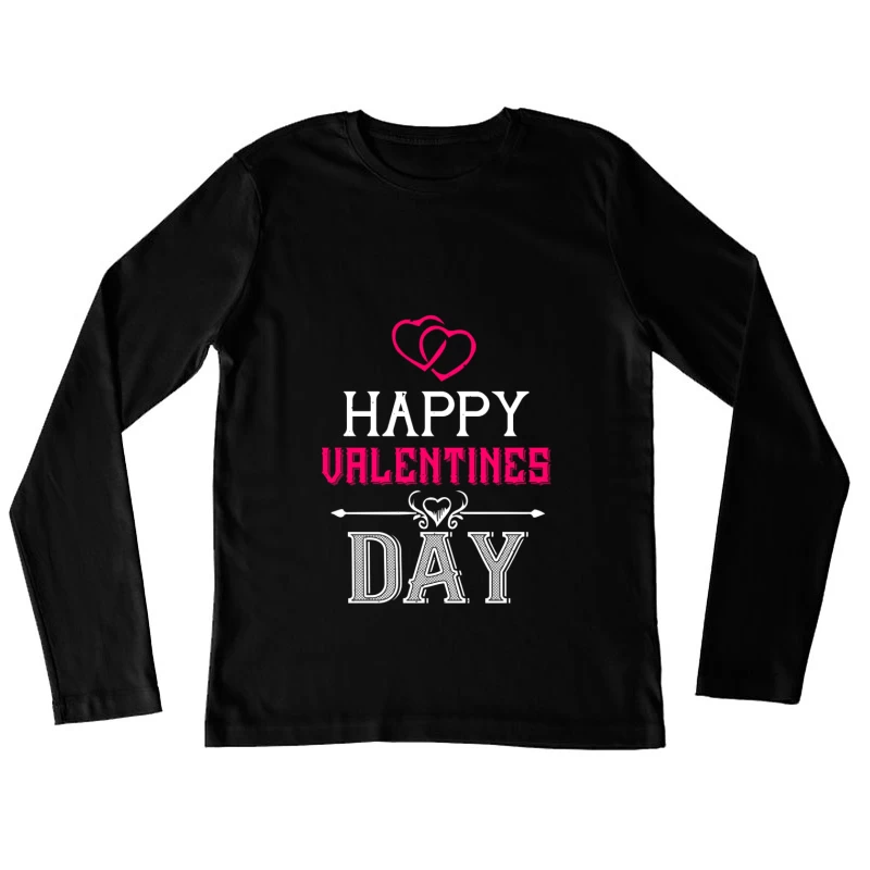 Carte de Saint-Valentin avec coeurs Femme Manches Longues T-Shirt
