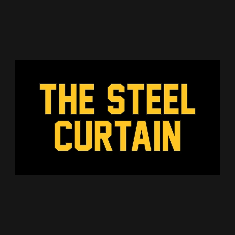 Bold Yellow Typography: The Steel Curtain Desk Mat
