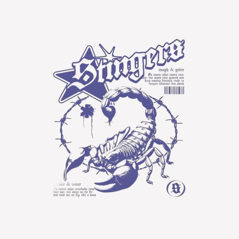 Design de scorpion avec étoile et fil barbelé Homme T-Shirt