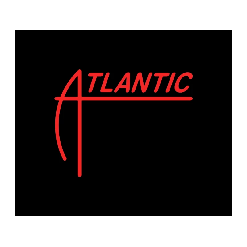 Atlantic Records Red Logo Design Tapestry