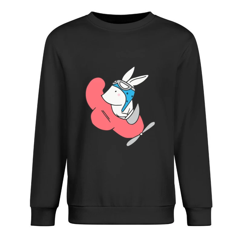 Lapin volant en avion jouet Homme Sweat-shirt à enfiler