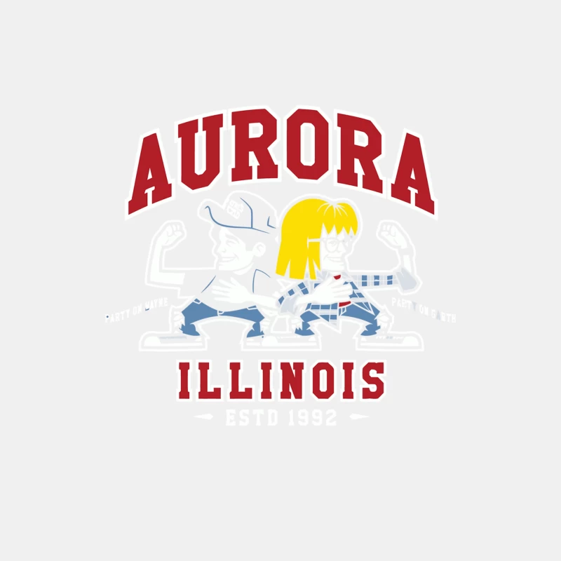Aurora Illinois Ice Skating Mascot Logo Male Tank Top