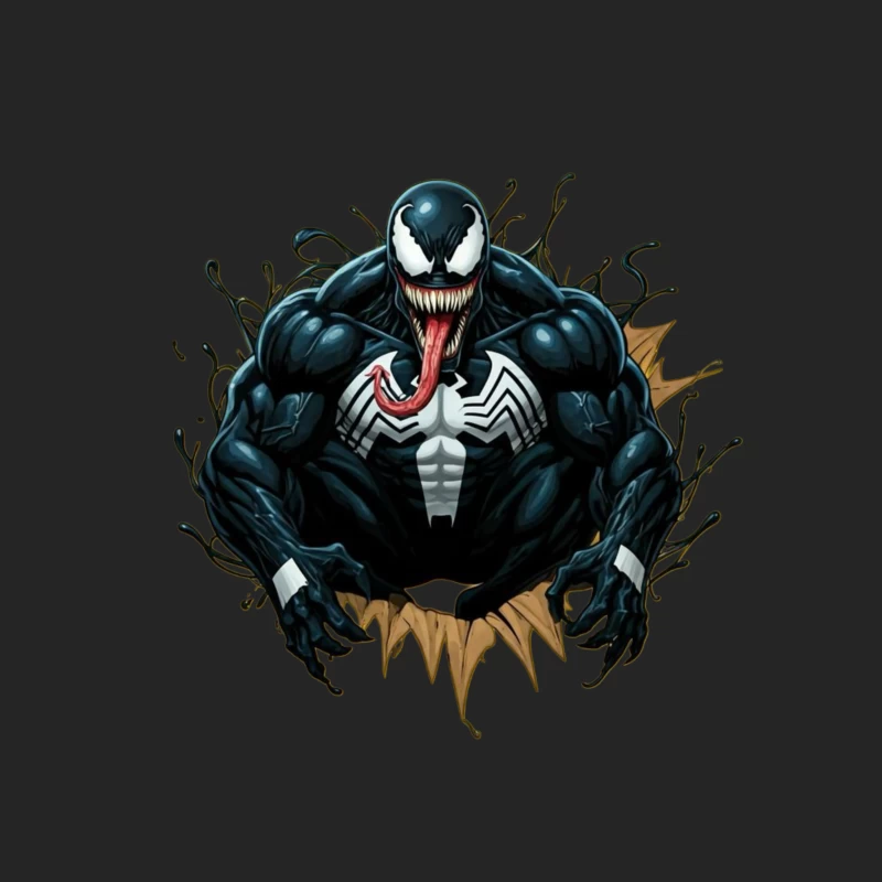 Venom: The Iconic Marvel Anti-Hero Female Pullover Sweatshirt