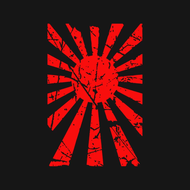 Japanese Rising Sun Flag V-Neck Mouse Pad