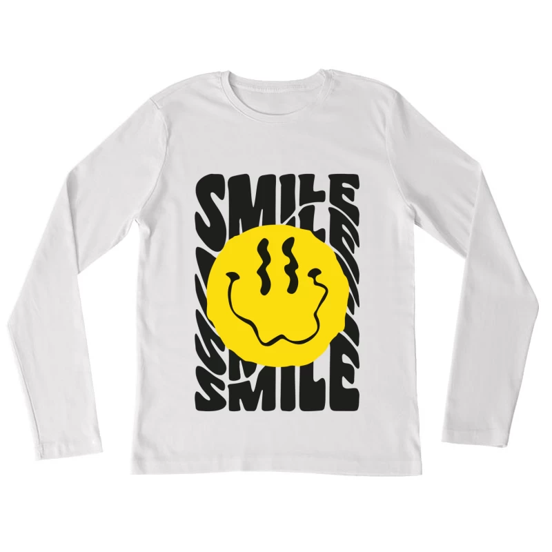 Trippy Smile – Psychedelic Vibes Female Long Sleeve T-Shirt