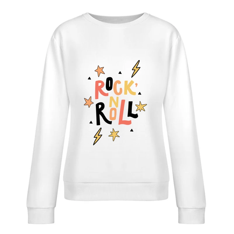 Design Rock 'n' Roll coloré Femme Sweat-shirt à enfiler