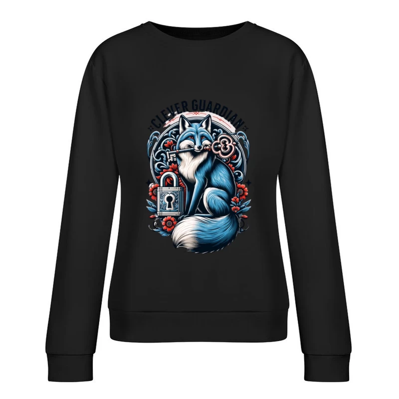 Renard Gardien Astucieux avec Clé Femme Sweat-shirt à enfiler