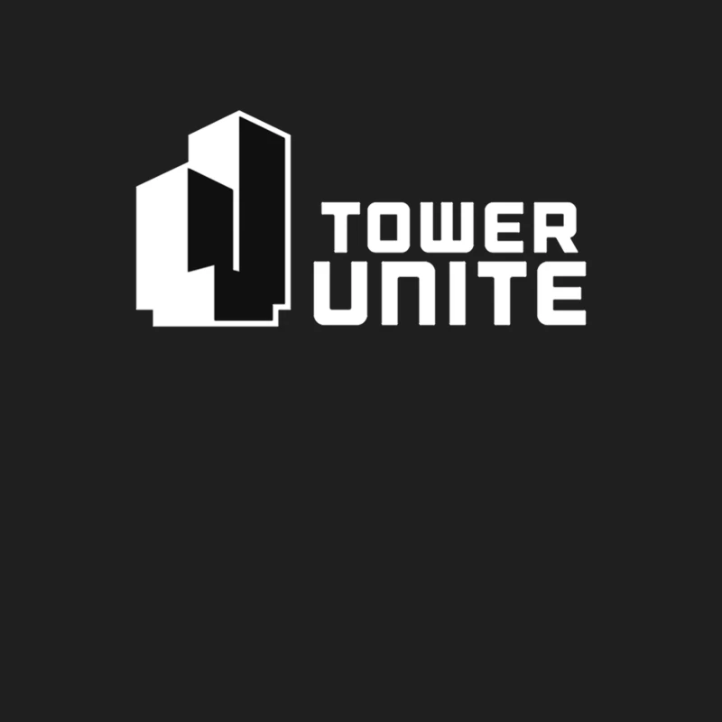 Minimalist Tower Unite Logo Design in Black and White Male Tank Top