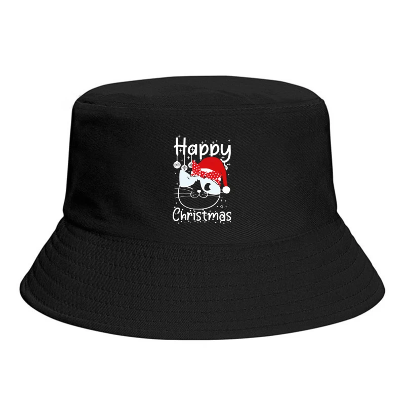 The Festive Feline Cheer Bucket Hat