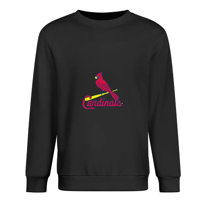 St. Louis Cardinals MLB Team Logo with Red Cardinal Mascot Male Pullover Sweatshirt