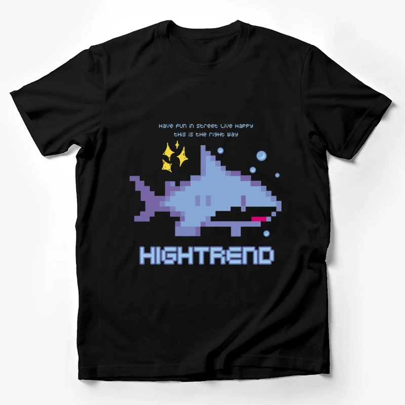 Pixel-Hai mit Motivationsbotschaft Herren T-Shirt
