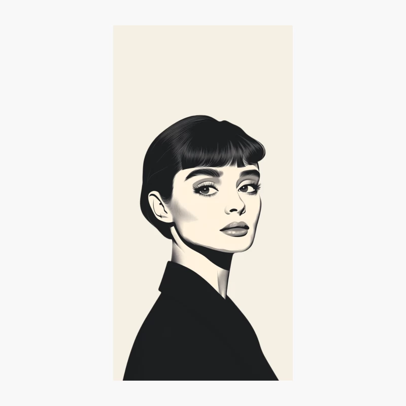 Classic Elegance: Iconic Retro Portrait in Black and White iPhone Case