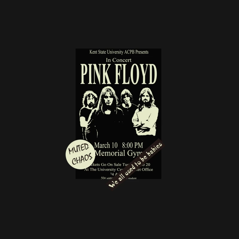 Pink Floyd Konzertplakat Kent State Herren Langarm T-Shirt