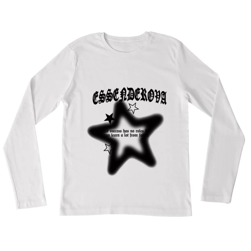 Stern Mit Motivationszitat Damen Langarm T-Shirt