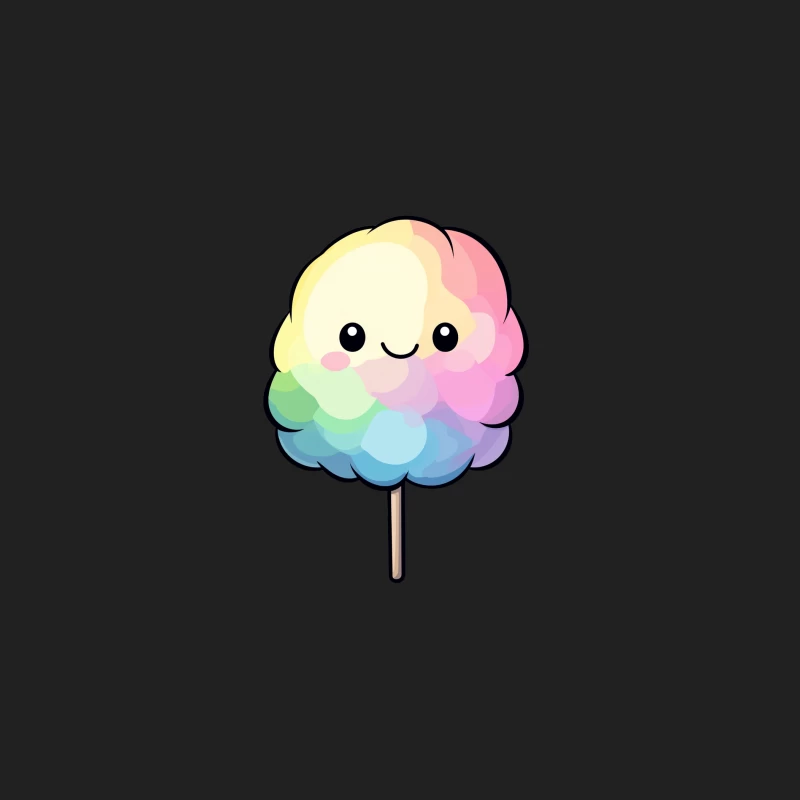 Adorable Kawaii Rainbow Cotton Candy Cartoon Bucket Hat