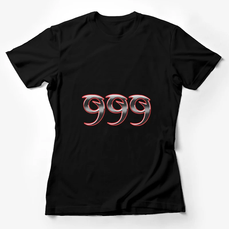 Drei Stylische 999 Zahlen Damen T-Shirt