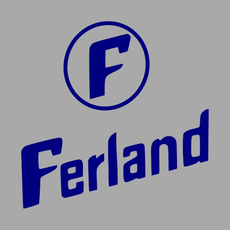 Ferland Blue Circular Logo with F Letter Female Pullover Hoodie