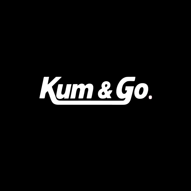 White Outlined Kum & Go Logo Design Travel Mug