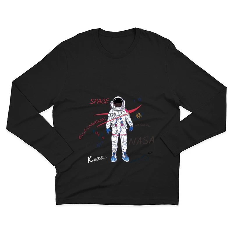 Weltraum-NASA-Astronaut Herren Langarm T-Shirt