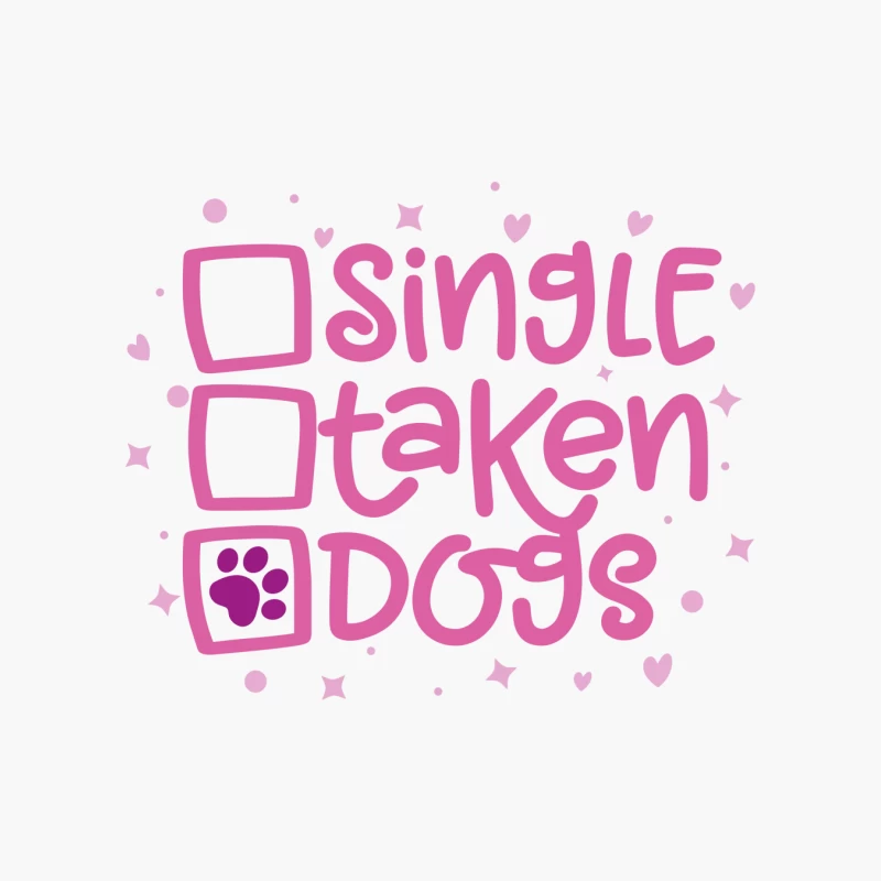 Single? Taken? Dogs! Cotton Tote Bag